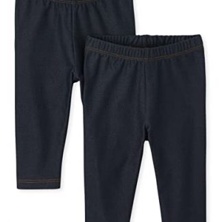 Comfortable Baby Girls' Capri Leggings 2-Pack