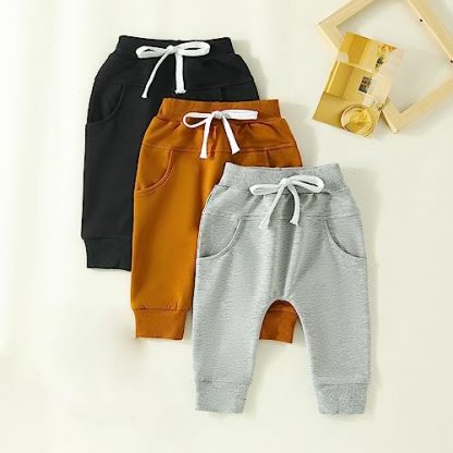 Toddler's Trio of Stylish Jogger Pants - Image 2