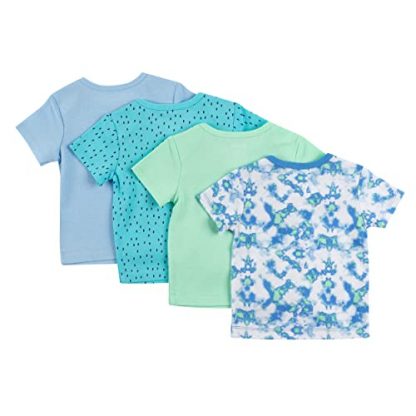 Stretchy Baby T-Shirts with Expandable Shoulders, Pack of 4 - Image 2