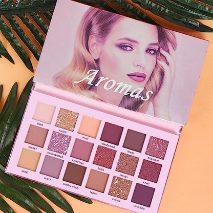 Multifaceted 18-Color Nude Eyeshadow Palette with Reflective Shimmers - Image 2