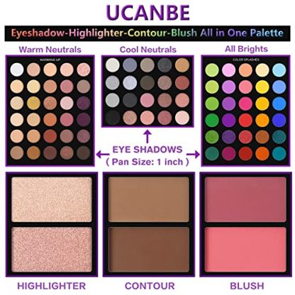 Vibrant Eyeshadow Palette & Brush Set, 86-Color - Image 3