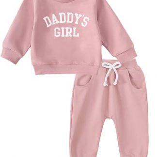 "Daddy's Girl" Cozy Sweatshirt and Joggers Set for Baby Girls
