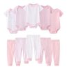 Light Pink Star Stripe Set 10 Pieces