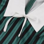 Black & White Striped 1950s Vintage-Style Tea Party Dress - Image 3