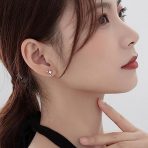 Romantic Starlight Sterling Silver Stud Earrings - Image 4