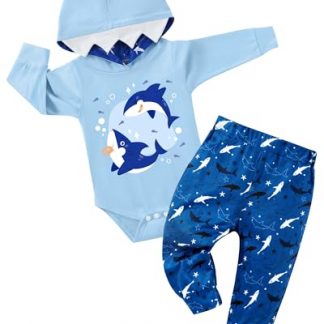 Cozy Newborn Boy's Animal Print Outfit Set
