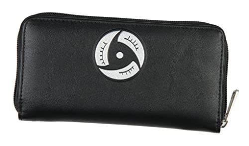 Bioworld Naruto Shippuden Itachi Uchiha Akatsuki Red Cloud Mangekyo Sharingan Zip Around Wallet - Image 2