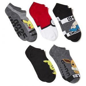 Pokemon No Show Ankle Socks 5-Pack