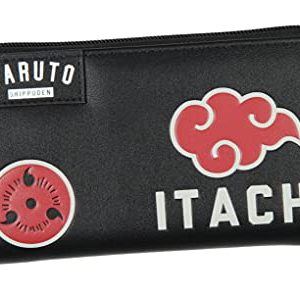 Bioworld Naruto Shippuden Itachi Uchiha Akatsuki Red Cloud Mangekyo Sharingan Zip Around Wallet