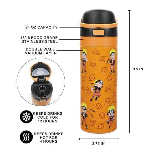 Naruto Khargo 24 Oz. Stainless Steel Tumbler With Flip-Top Lid - Image 3