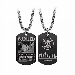 One Piece Wanted Poster Pendant Necklace