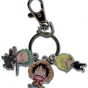 One Piece Luffy Zoro Sanji Metal Keychain