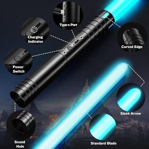 RGB Lightsaber Toy Set 2-Pack with Sound & Motion - Image 6
