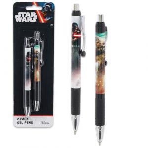 Star Wars Ballpoint Pen Set - Pack of 2 Rollerball Pens Featuring Darth Vader, Han Solo, Chewbacca and More | Star Wars School and Office Supplies