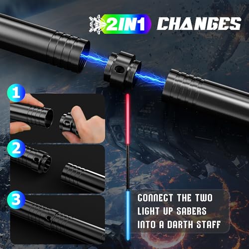 RGB Lightsaber Toy Set 2-Pack with Sound & Motion - Image 4