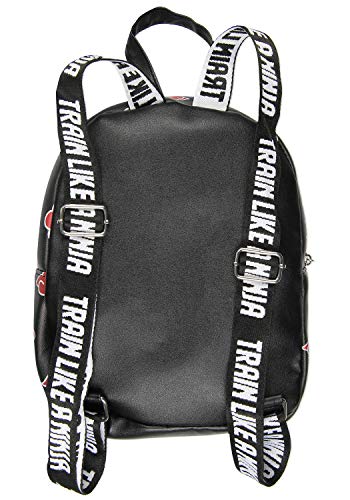 Bioworld Naruto Akatsuki Sasuke Red Cloud Anti Leaf Faux Saffiano Leather Mini Backpack Bag - Image 4