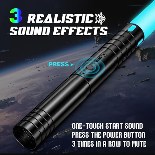 RGB Lightsaber Toy Set 2-Pack with Sound & Motion - Image 5