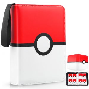 Card Binder with 50 Sleeves - Red