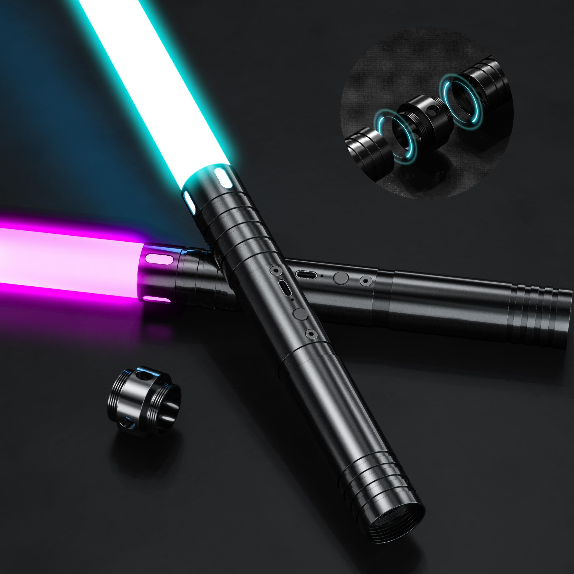 RGB Lightsaber Toy Set 2-Pack with Sound & Motion - Image 8