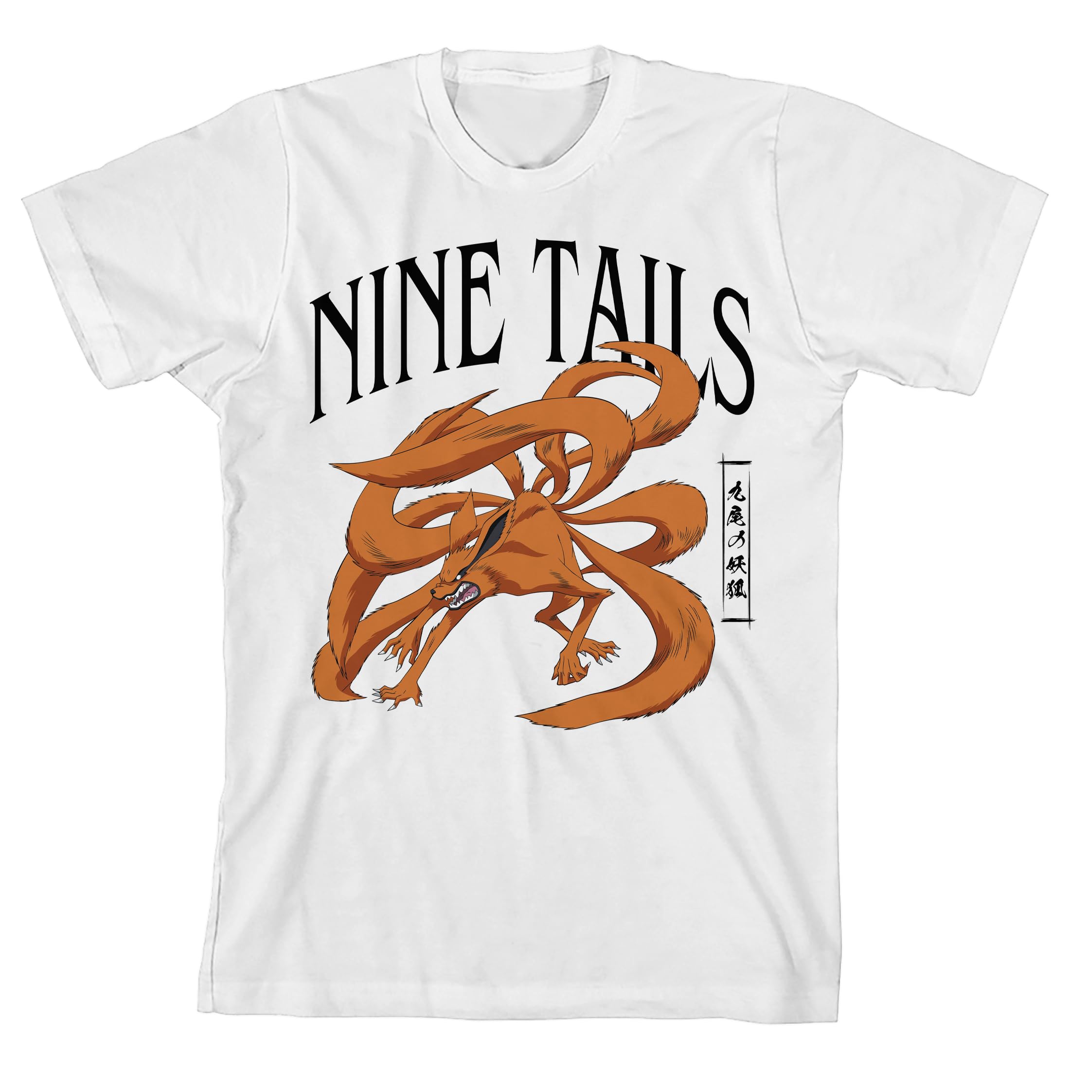 Naruto Nine Tails Youth White Crew Neck Short Sleeve T-Shirt - Image 4