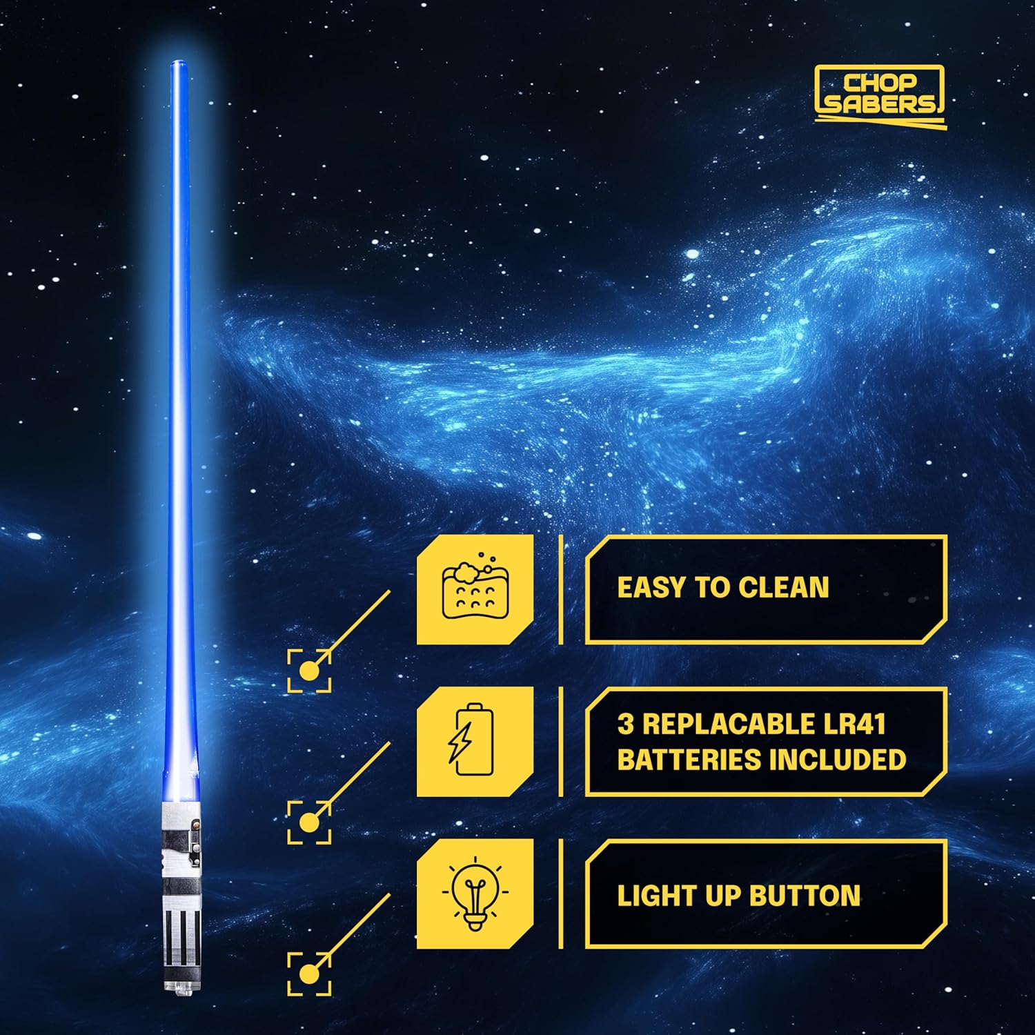 Lightsaber Chopsticks Star Wars Light Up - LED Glowing Light Saber Chop Sticks - Reusable Sushi Lightup Sabers Chopstick Set Of 4 Pairs - Blue & Red & Green & Purple - Image 13