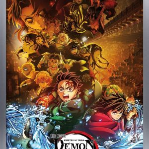 Demon Slayer: Infinity Castle (2025) - Group Key Art Wall Poster, 34L" x 22.4W", Silver Framed Version