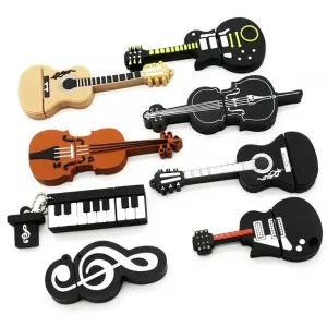 Cartoon guitar combination USB 2.0 Pendrive 128gb 64gb 32gb High speed transmission usb Flash Drive 16gb 8gb 4gb Memory Stick