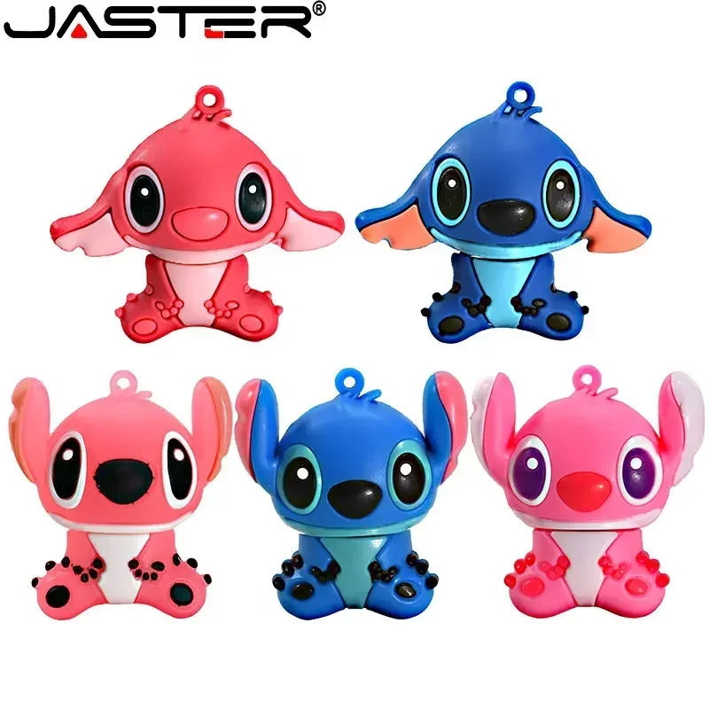 JASTER USB Flash Drives Cartoon Multi Style Cute Doll 64GB Blue 32GB Pink Gift Keychain 16GB Pen Drive Creative Holiday Gift - Image 2
