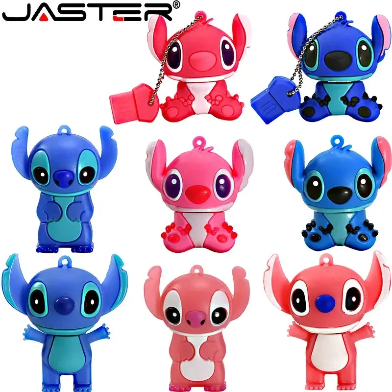 JASTER USB Flash Drives Cartoon Multi Style Cute Doll 64GB Blue 32GB Pink Gift Keychain 16GB Pen Drive Creative Holiday Gift - Image 11