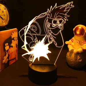 Led Acrylic Stand Japanese Anime Naruto Kakashi Hatake Icha Icha Paradaisu Figure Nightlight for Child Bedroom Decor Desk Lamp