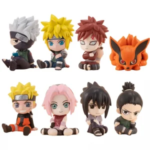 New 8pcs/set Anime Figure Naruto Shippuden Hinata Sasuke Itachi Kakashi Gaara Action Figure Q Version PVC Figures Toys Gift