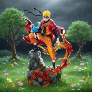 23cm Naruto Anime Figure Uzumaki Naruto Uchiha Sasuke Action Model Pvc Statue Desktop Ornament Collection Toys Gift