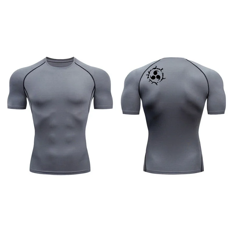 Graphic Compression Shirts for Men Athletic Quick Dry Rash Guard Stretchy Baselayers Undershirts Gym Workout Running Tshirt Tops - Image 13