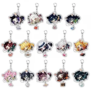 Demon Slayer Acrylic Keychain Tanjiro Zenitsu Double Sided 5 5cm Anime Accessories