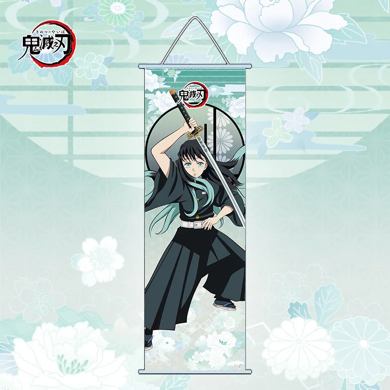 New Demon Slayer Hanging Paintings Reel Long Cartoon Kamado Nezuko Poster Wall Decoration Holiday Gifts Anime Peripherals - Image 11