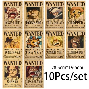 One Piece Wanted Posters Wall Art Set