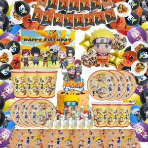 Narutoed Game Party Supplies Inflate Helium Globos DIY Party Decoration Kid Birthday Paper Tableware Family Holiday Event Gifts