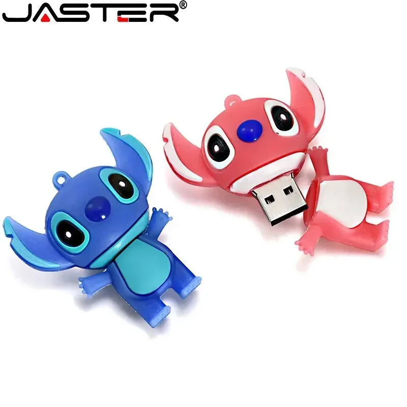 JASTER USB Flash Drives Cartoon Multi Style Cute Doll 64GB Blue 32GB Pink Gift Keychain 16GB Pen Drive Creative Holiday Gift - Image 8