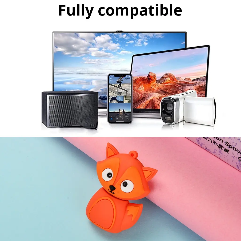 Little Fox Pen Drive 64GB Memory Stick USB Flash Drive 64GB2.0 Cartoon Pen Drive 64GB USB Stick 64GB Gift USB - Image 4