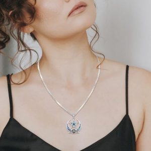 Enchanted Sterling Silver Pentagram Necklace with Celtic Motifs - Image 6