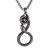 Black CZ Snake Silver