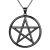 B, Pentagram Pendant Black