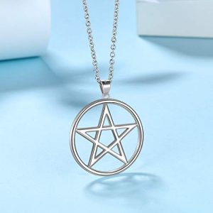 Enchanting 925 Sterling Silver Pentagram Pendant Necklace - Image 3