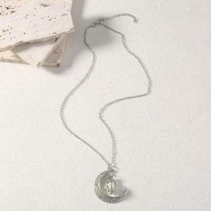 Luminous Crescent Moon Fairy Necklace - Unisex - Image 3