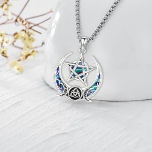 Enchanted Sterling Silver Pentagram Necklace with Celtic Motifs - Image 2