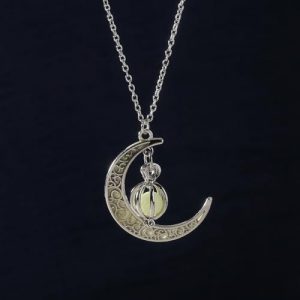 Luminous Crescent Moon Fairy Necklace - Unisex - Image 5