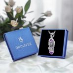 Mystical Triple Goddess Crystal Necklace in Sterling Silver - Image 5