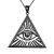 N, Ray of Light Triangle Eye Pendant Black