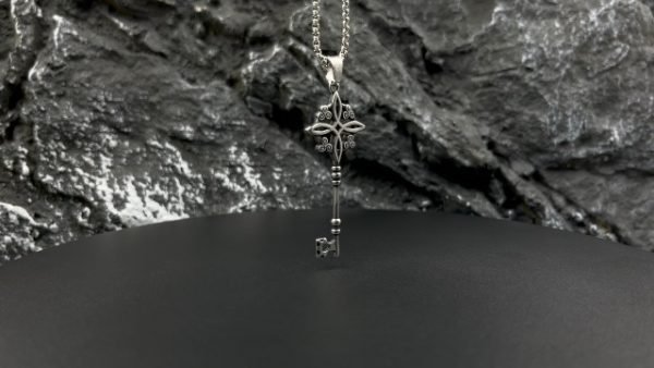 Enchanting Witch Knot Key Necklace with Celtic Motifs - Image 5