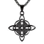 Enchanting Witches Knot Necklace with Triquetra Trinity Pendant